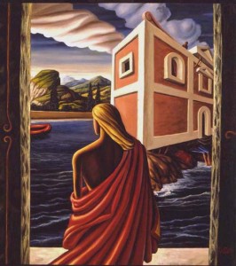 Marco Rossati - "Attesa di Giasone" - 1978 - Olio su tela - cm 80x70 